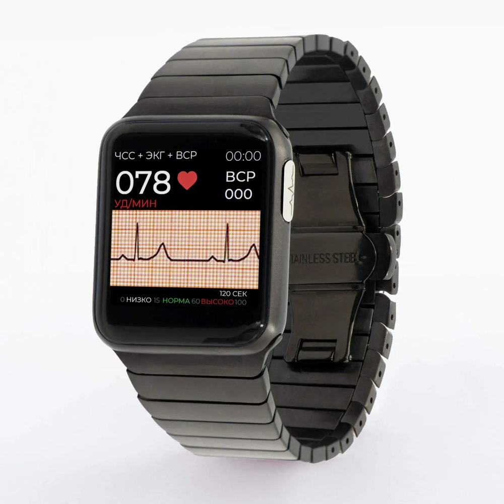 Health Watch Pro №5 Premium Умные часы здоровья с ЭКГ, чёрный